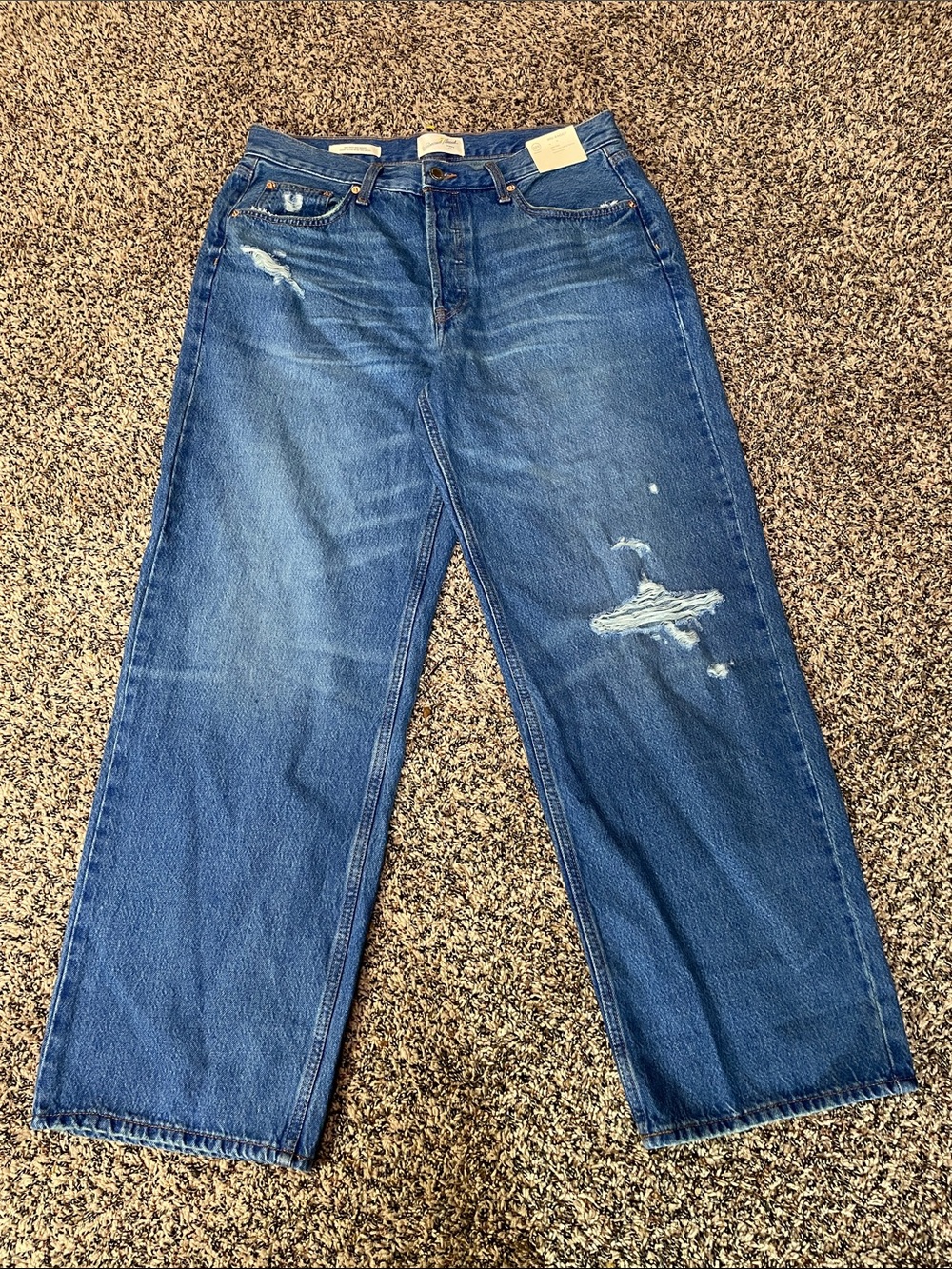 Universal Thread 90’s Baggy Mid Rise Distressed Wide Leg Jeans Size 10 Short NWT
